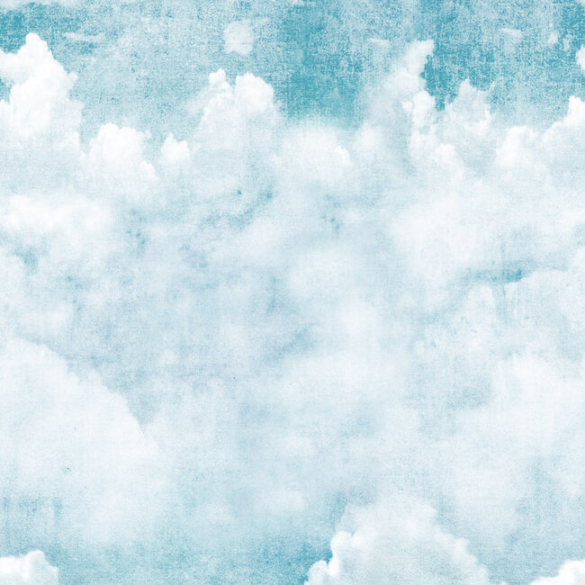 Dutch Wallcoverings Dutch Wallcoverings - Mural Blue Clouds 159x280cm - Vliesbehang - 280cm x 159cm - A42501