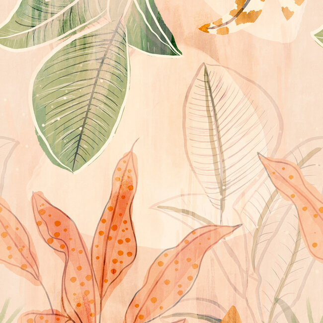 Dutch Wallcoverings Dutch Wallcoverings - Mural Naive Flowers 159x280cm - Vliesbehang - 280cm x 159cm - A60701