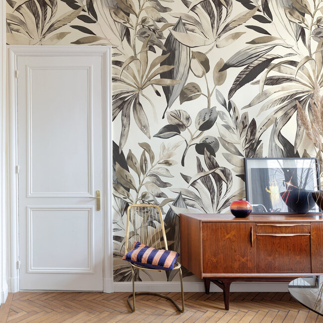 Dutch Wallcoverings Dutch Wallcoverings - Mural Inky Palms 159x280cm - Vliesbehang - 280cm x 159cm - A71701