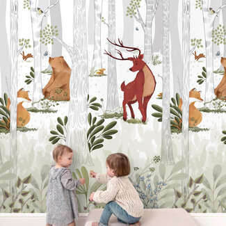 Dutch Wallcoverings Dutch Wallcoverings - Mural Animal Kingdom 159x280cm - A73301