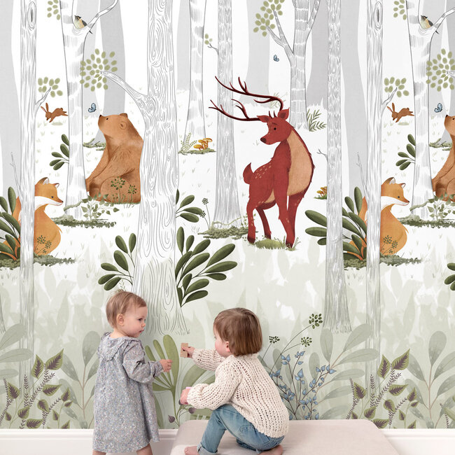 Dutch Wallcoverings Dutch Wallcoverings - Mural Animal Kingdom 159x280cm - Vliesbehang - 280cm x 159cm - A73301