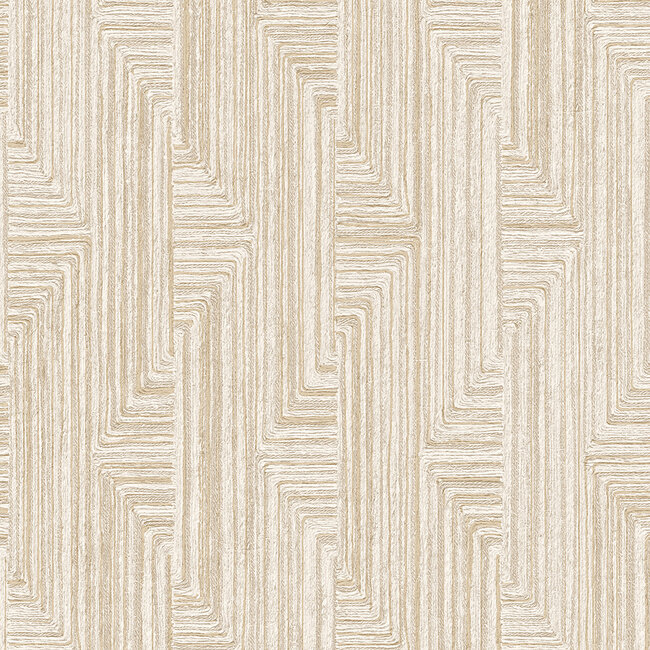Dutch Wallcoverings Dutch Wallcoverings - Santa Fé Retro string Motif Beige - Vliesbehang - 10m x 53cm - SA524012