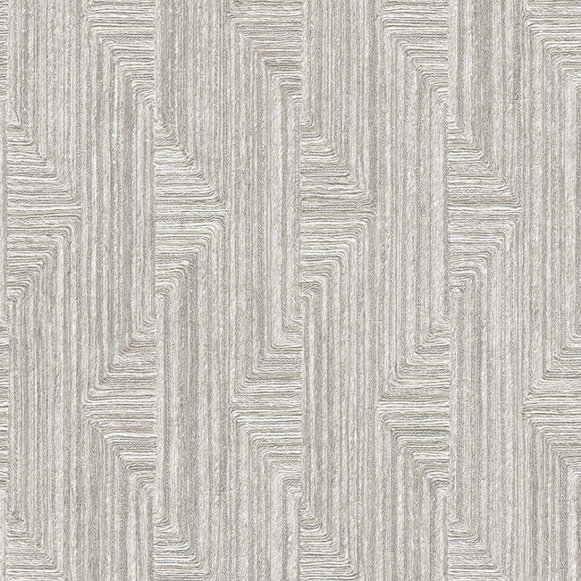 Dutch Wallcoverings Dutch Wallcoverings - Santa Fé Retro string Motif Grey - Vliesbehang - 10m x 53cm - SA524013