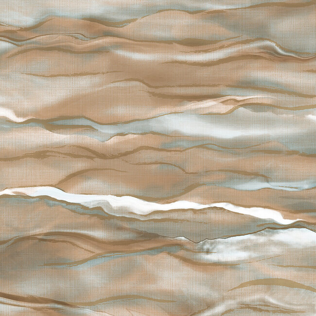 Dutch Wallcoverings Dutch Wallcoverings - Santa Fé Desert Sands Bronze & Grn - Vliesbehang - 10m x 53cm - SA524046