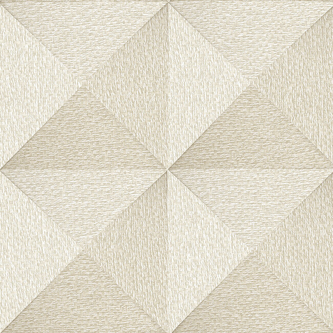 Dutch Wallcoverings Dutch Wallcoverings - Santa Fé Weaved Cube Cream - Vliesbehang - 10m x 53cm - SA524101