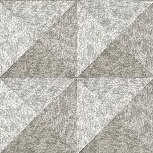 Dutch Wallcoverings Dutch Wallcoverings - Santa Fé Weaved Cube Taupe - Vliesbehang - 10m x 53cm - SA524102