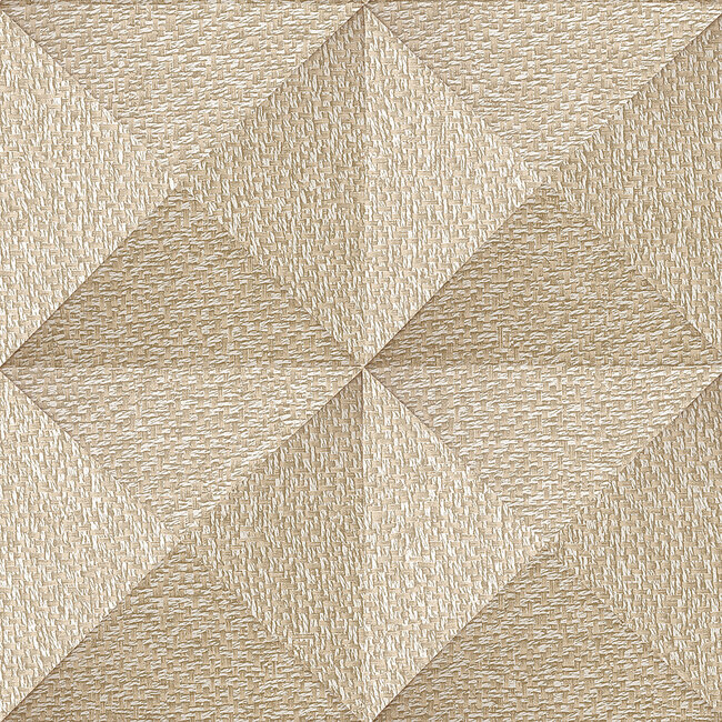 Dutch Wallcoverings Dutch Wallcoverings - Santa Fé Weaved Cube Beige - Vliesbehang - 10m x 53cm - SA524103