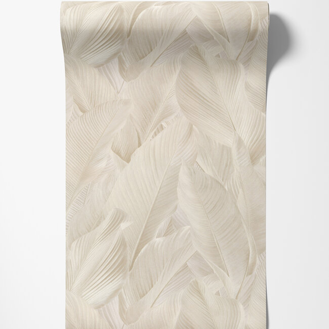 Dutch Wallcoverings Dutch Wallcoverings - Tahiti - Banya lichtbeige - Vliesbehang - 10m x 53cm - 13302