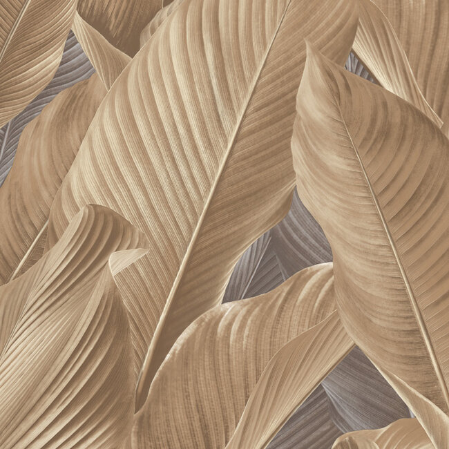 Dutch Wallcoverings Dutch Wallcoverings - Tahiti - Banya beige - Vliesbehang - 10m x 53cm - 13303