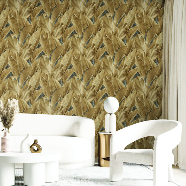 Dutch Wallcoverings Dutch Wallcoverings - Tahiti - Banya beige - Vliesbehang - 10m x 53cm - 13303