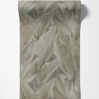 Dutch Wallcoverings Dutch Wallcoverings - Tahiti - Banya groen/beige - 13306