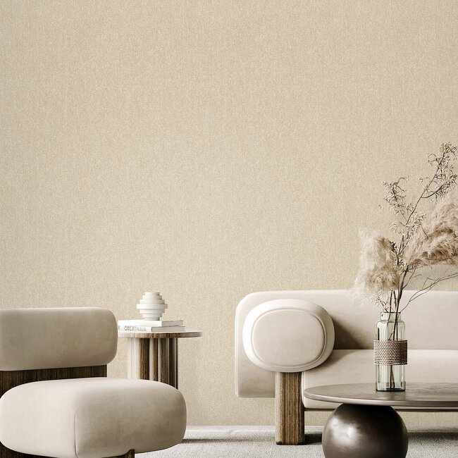 Dutch Wallcoverings Dutch Wallcoverings - Tahiti - Kapia beige - Vliesbehang - 10m x 53cm - 13311