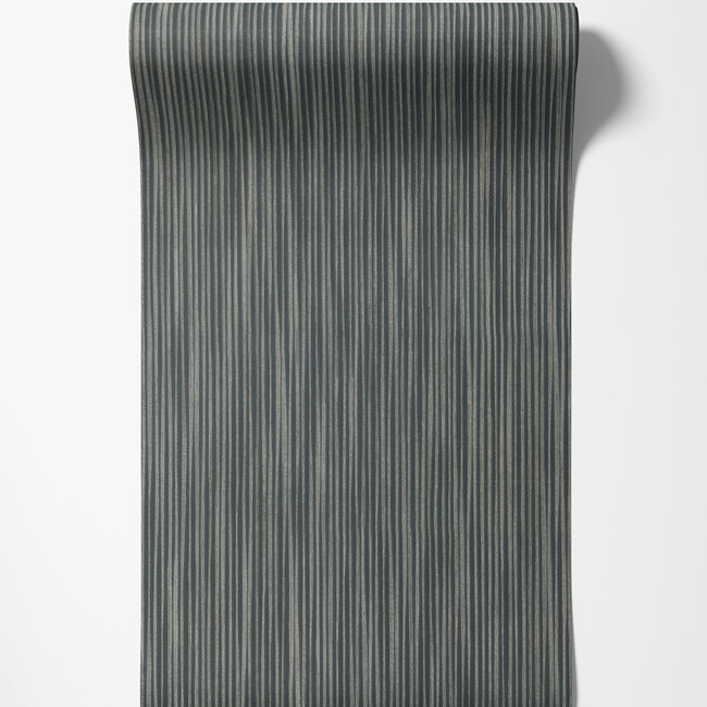 Dutch Wallcoverings Dutch Wallcoverings - Tahiti - Halcyon zwart - Vliesbehang - 10m x 53cm - 13342