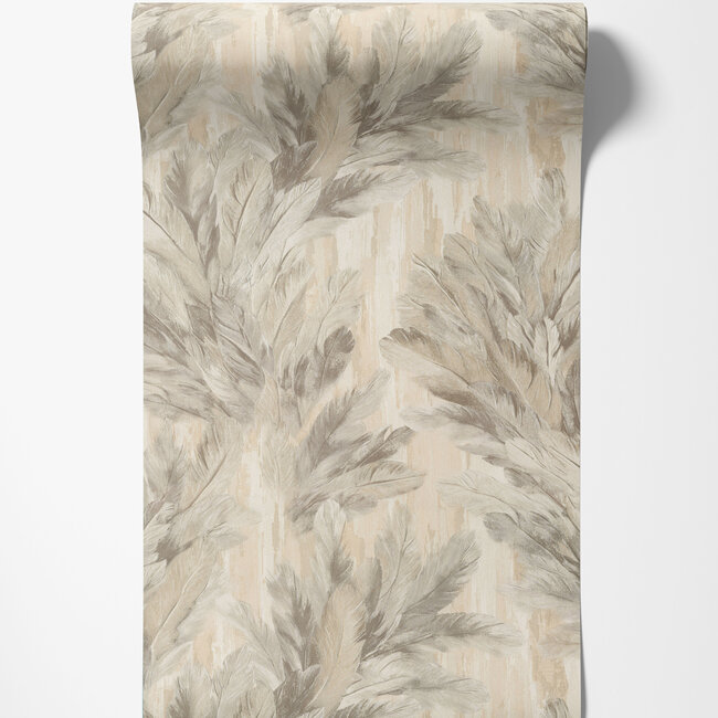 Dutch Wallcoverings Dutch Wallcoverings - Tahiti - Infinity beige - Vliesbehang - 10m x 53cm - 13345