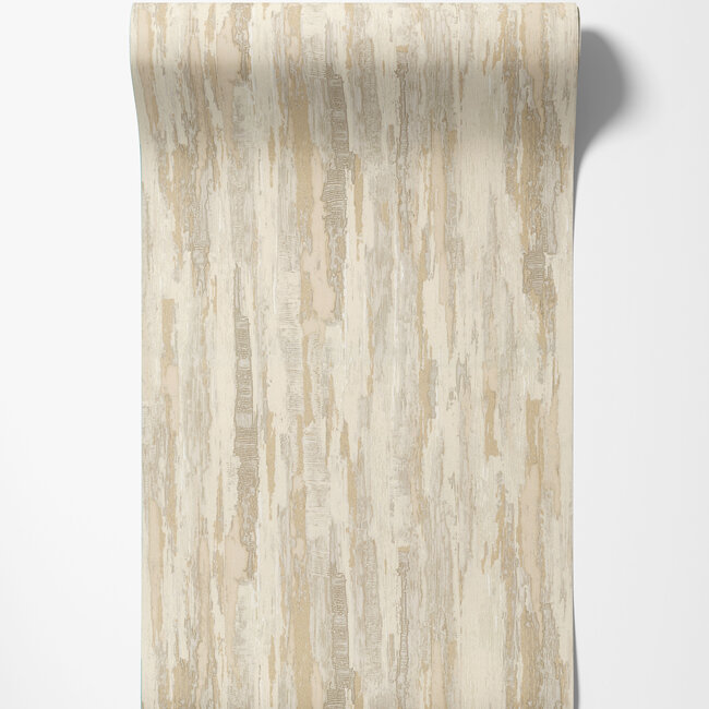 Dutch Wallcoverings Dutch Wallcoverings - Tahiti - Idylic beige - Vliesbehang - 10m x 53cm - 13353