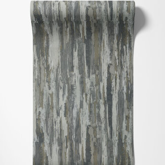 Dutch Wallcoverings Dutch Wallcoverings - Tahiti - Idylic grijs/zwart/goud - 13355