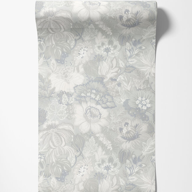 Dutch Wallcoverings Dutch Wallcoverings - Tahiti - Coccinella gebroken wit - Vliesbehang - 10m x 53cm - 13358