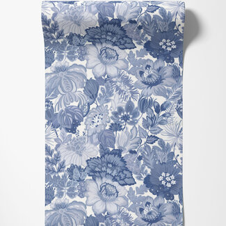 Dutch Wallcoverings Dutch Wallcoverings - Tahiti - Coccinella blauw/wit - 13361