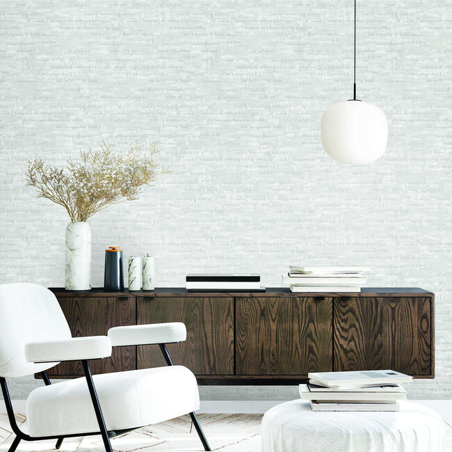 Dutch Wallcoverings Dutch Wallcoverings - Tahiti - Nebulous gebroken wit - Vliesbehang - 10m x 53cm - 13364