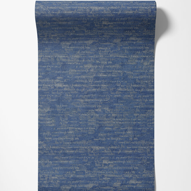 Dutch Wallcoverings Dutch Wallcoverings - Tahiti - Nebulous blauw - Vliesbehang - 10m x 53cm - 13369