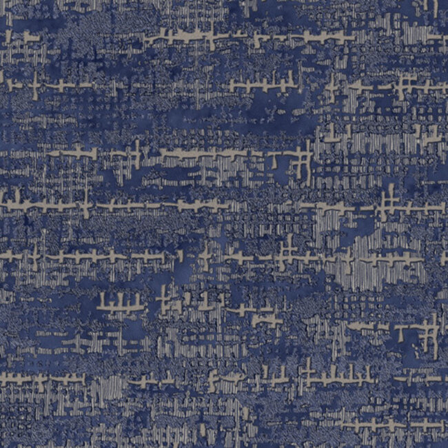 Dutch Wallcoverings Dutch Wallcoverings - Tahiti - Nebulous blauw - Vliesbehang - 10m x 53cm - 13369