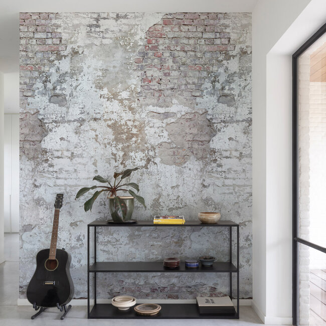 Dutch Wallcoverings Dutch Wallcoverings - Mural Stressed Brick 159x280cm - Vliesbehang - 280cm x 159cm - A42301