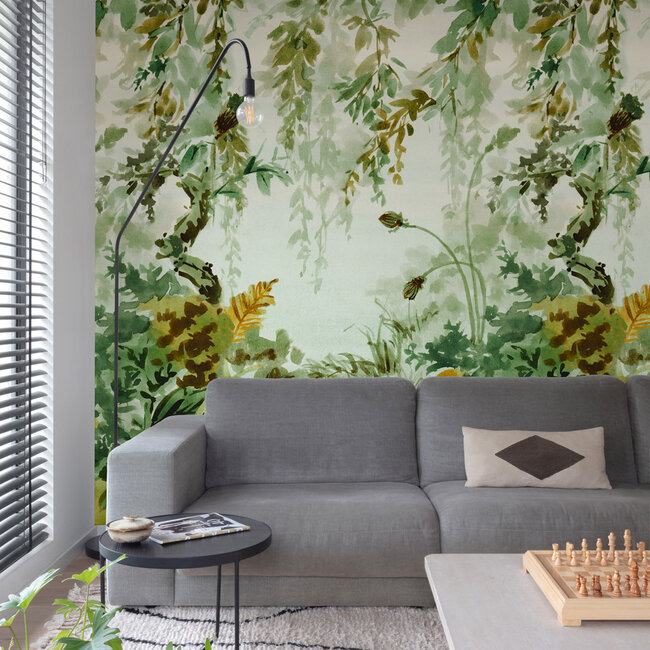 Dutch Wallcoverings Dutch Wallcoverings - Mural Naive Jungle 159x280cm - Vliesbehang - 280cm x 159cm - A52201