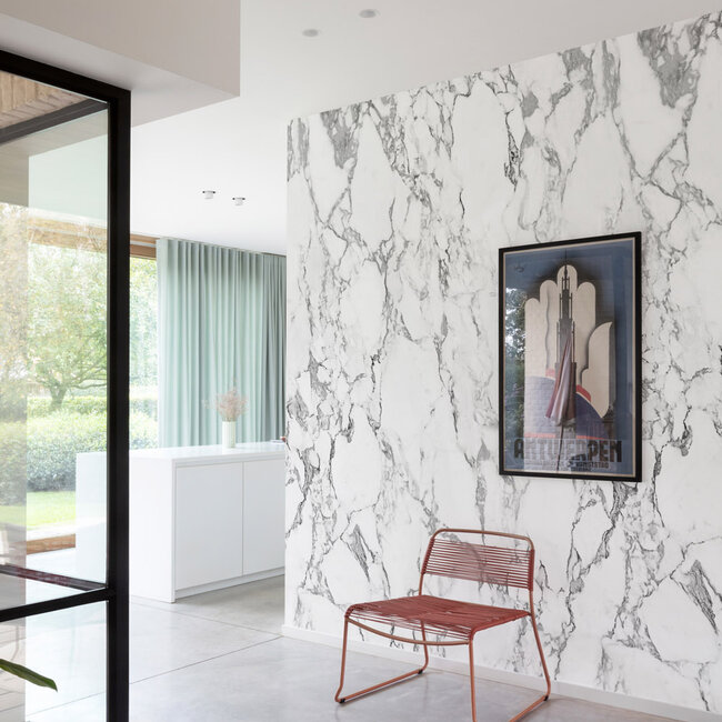 Dutch Wallcoverings Dutch Wallcoverings - Mural White Marble 159x280cm - Vliesbehang - 280cm x 159cm - A52501