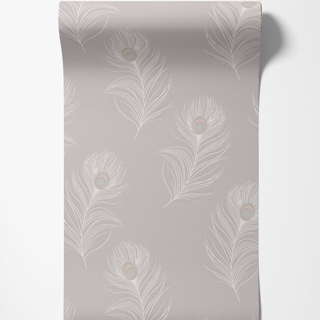 Dutch Wallcoverings Dutch Wallcoverings - FC Eleganza- Pavone Heather - Vinyl op papier - 10m x 53cm - 36243