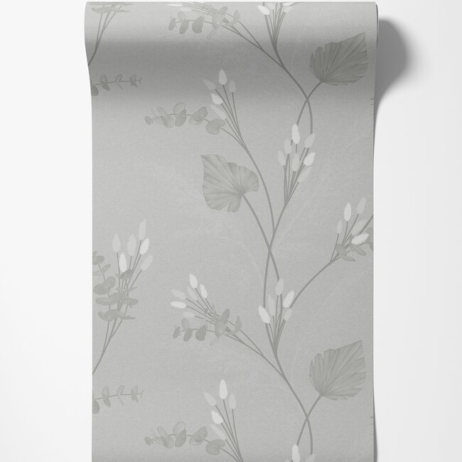 Dutch Wallcoverings Dutch Wallcoverings - FC Eleganza- Amarante Grey - Vinyl op papier - 10m x 53cm - 36251
