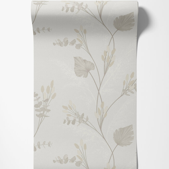 Dutch Wallcoverings Dutch Wallcoverings - FC Eleganza- Amarante Cream - Vinyl op papier - 10m x 53cm - 36253