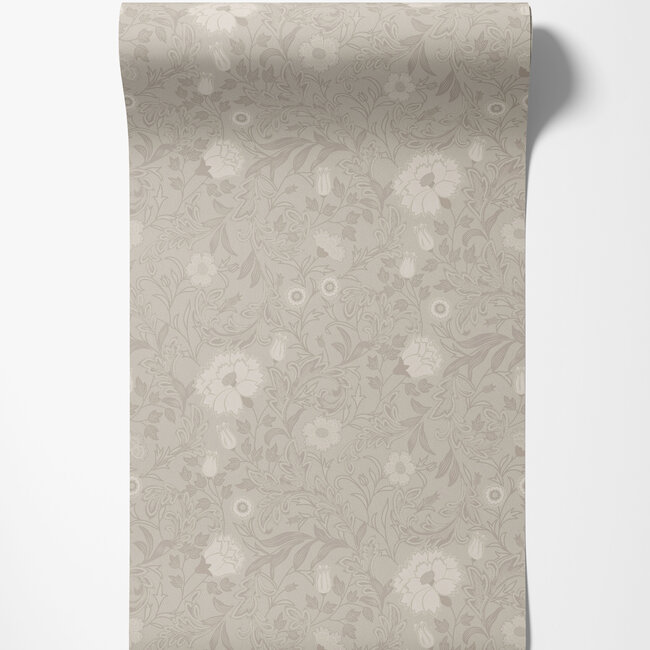 Dutch Wallcoverings Dutch Wallcoverings - FC Eleganza- Bilbury Beige - Vinyl op papier - 10m x 53cm - 36302