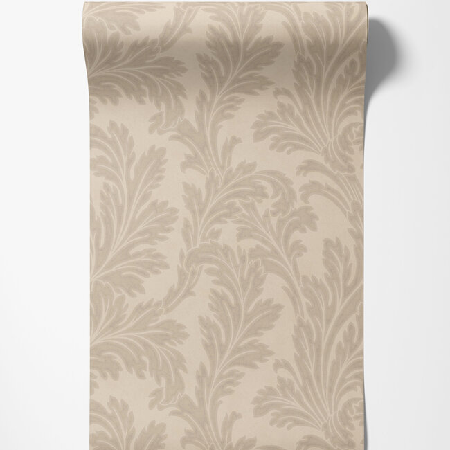 Dutch Wallcoverings Dutch Wallcoverings - FC Eleganza- Acanthus Beige - Vinyl op papier - 10m x 53cm - 36431