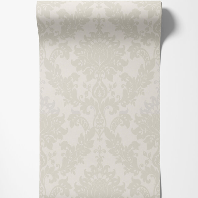 Dutch Wallcoverings Dutch Wallcoverings - FC Eleganza- Clara Dove - Vinyl op papier - 10m x 53cm - 36440