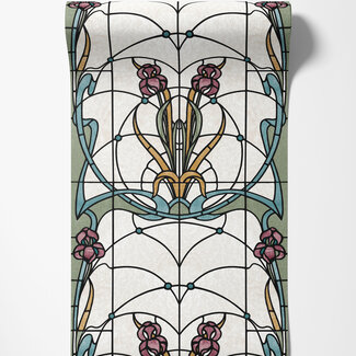 Dutch Wallcoverings Vliesbehang - Artifice- glas in lood bei/oker/grn - M793-10