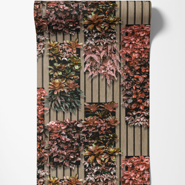 Dutch Wallcoverings Dutch Wallcoverings - Artifice- planken/planten bei/bruin - Vliesbehang - 10m x 53cm - M794-10