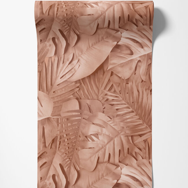 Dutch Wallcoverings Dutch Wallcoverings - Artifice- palmbladeren oudroze - Vliesbehang - 10m x 53cm - M800-05
