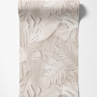 Dutch Wallcoverings Vliesbehang - Artifice- palmbladeren beige - M800-07