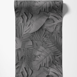 Dutch Wallcoverings Vliesbehang - Artifice- palmbladeren zwart - M800-09