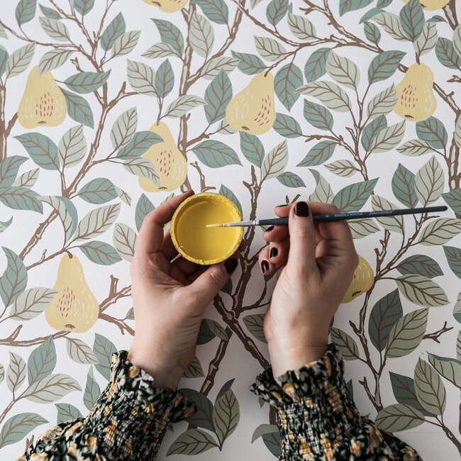 Dutch Wallcoverings Dutch Wallcoverings - FC Angas- Pirum Yellow - Vliesbehang - 10m x 53cm - 13102