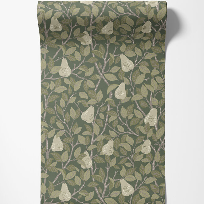 Dutch Wallcoverings Dutch Wallcoverings - FC Angas- Pirum Green - Vliesbehang - 10m x 53cm - 13105