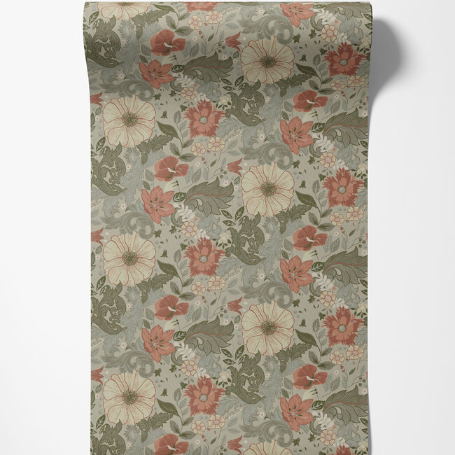 Dutch Wallcoverings Dutch Wallcoverings - FC Angas- Victor Grey - Vliesbehang - 10m x 53cm - 13110