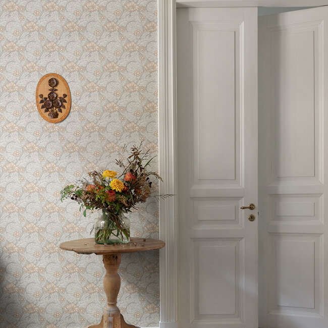 Dutch Wallcoverings Dutch Wallcoverings - FC Angas- Esther White - Vliesbehang - 10m x 53cm - 13114