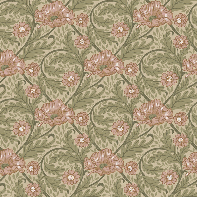 Dutch Wallcoverings Dutch Wallcoverings - FC Angas- Esther Apricot - Vliesbehang - 10m x 53cm - 13115