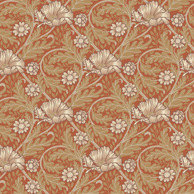 Dutch Wallcoverings Dutch Wallcoverings - FC Angas- Esther Red - Vliesbehang - 10m x 53cm - 13116