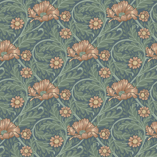 Dutch Wallcoverings Dutch Wallcoverings - FC Angas- Esther Blue - Vliesbehang - 10m x 53cm - 13117