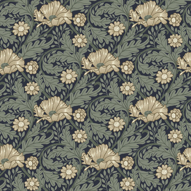 Dutch Wallcoverings Dutch Wallcoverings - FC Angas- Esther Black - Vliesbehang - 10m x 53cm - 13118