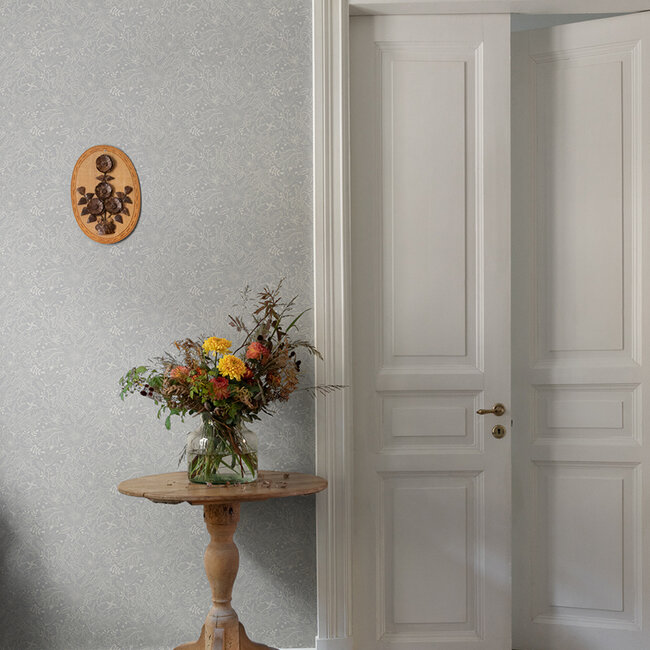 Dutch Wallcoverings Dutch Wallcoverings - FC Angas- Wilma Grey - Vliesbehang - 10m x 53cm - 13126