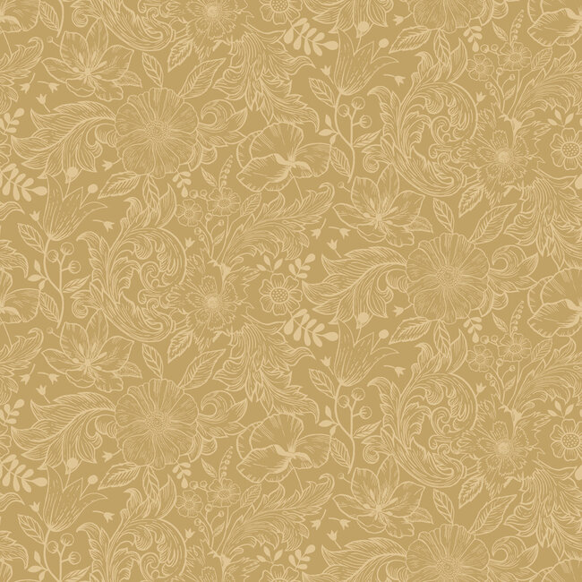 Dutch Wallcoverings Dutch Wallcoverings - FC Angas- Wilma Yellow - Vliesbehang - 10m x 53cm - 13127