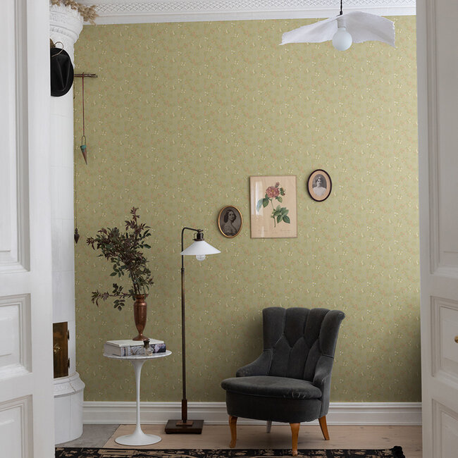 Dutch Wallcoverings Dutch Wallcoverings - FC Angas- Marie Yellow - Vliesbehang - 10m x 53cm - 13132